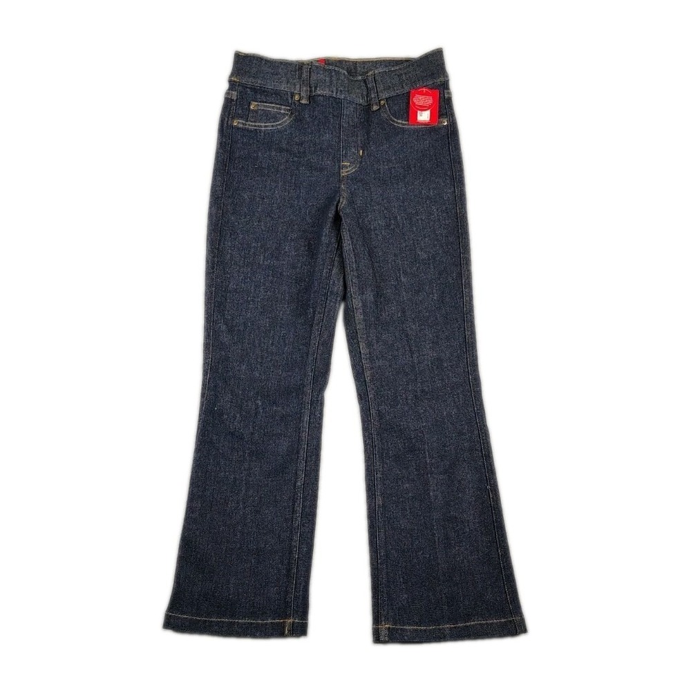 NWT SPANX Kick Flare Jeans S/Petite Raw Indigo Dark Wash Shaping Pull On 20699Q